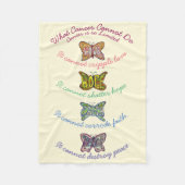 『癌は翼を持てない化学カスタム毛布』 フリースブランケット (正面)