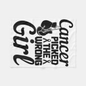 癌は間違った女の子の乳癌の目の前を選んだ フリースブランケット (正面(横))