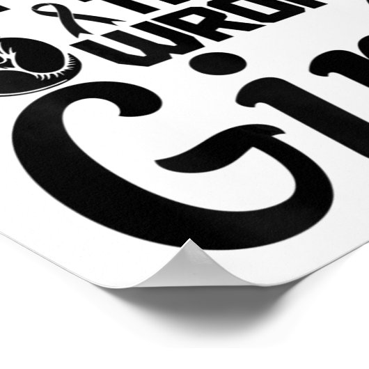 癌は間違った女の子の乳癌の目の前を選んだ ポスター (角)