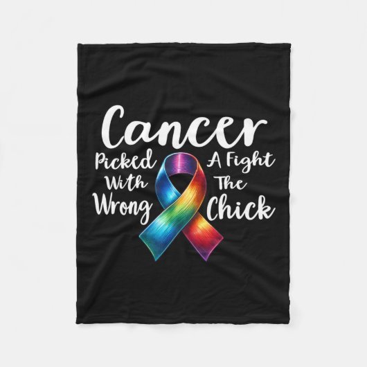 癌は間違った雛のアワレネとの戦いを選んだ フリースブランケット (正面)