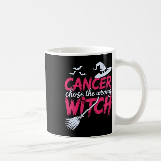 癌は間違った魔女の乳がん粟粒を選んだ コーヒーマグカップ (右)