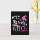 癌は間違った魔女の面白いハロウィーンブレアを選んだ カード (黄色い花)