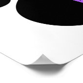 癌は、犬の足の紫紫リンパ腫のがん ポスター (角)