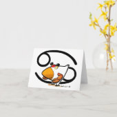 癌チキングリーティングカード カード (黄色い花)