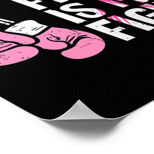 癌ボクシング手袋彼女は私の戦い女性男性 ポスター (角)