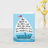 癌勇気付けられる、彼女のために、彼女は帆を調整 カード (黄色い花)