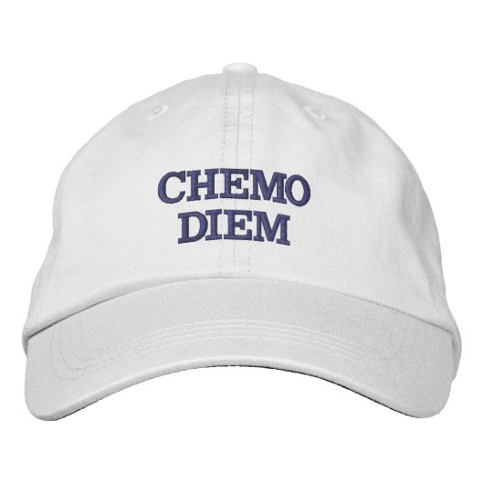 癌患者のためのChemo Diem 刺繍入りキャップ (正面)