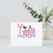 癌紫蝶乳がん認識度 インビテーションポストカード (スタンド正面)