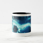 癌細胞の芸術的なレンダリング ツートーンマグカップ (中央)