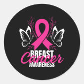 癌認識度ピンクリボン支持分隊がん ラウンドシール (正面)