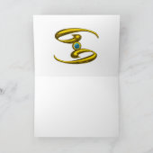 癌2〔占星術の〕十二宮図誕生日 カード (内部)