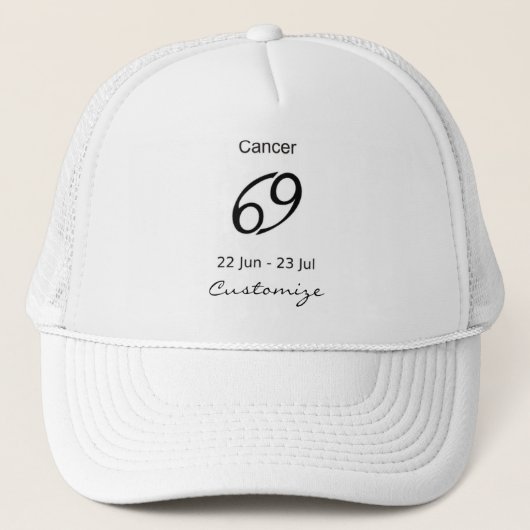 癌69〔占星術の〕十二宮図サインThunder_Cove キャップ (正面)