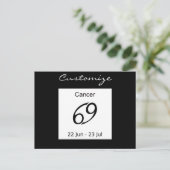 癌69〔占星術の〕十二宮図サインThunder_Cove ポストカード (スタンド正面)