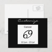 癌69〔占星術の〕十二宮図サインThunder_Cove ポストカード (正面/裏面)