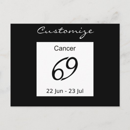 癌69〔占星術の〕十二宮図サインThunder_Cove ポストカード (正面)