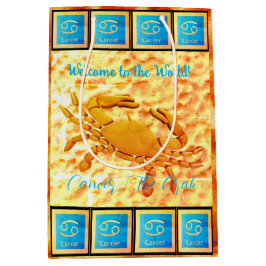 癌 – カニ（6月22日～7月22日）ベビー ミディアムペーパーバッグ