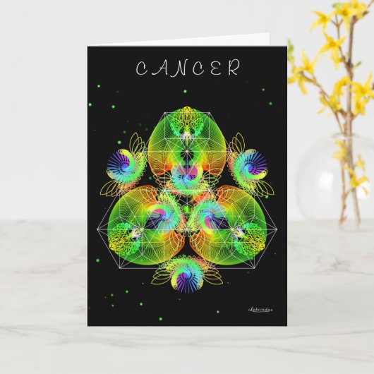 癌 カード (黄色い花)