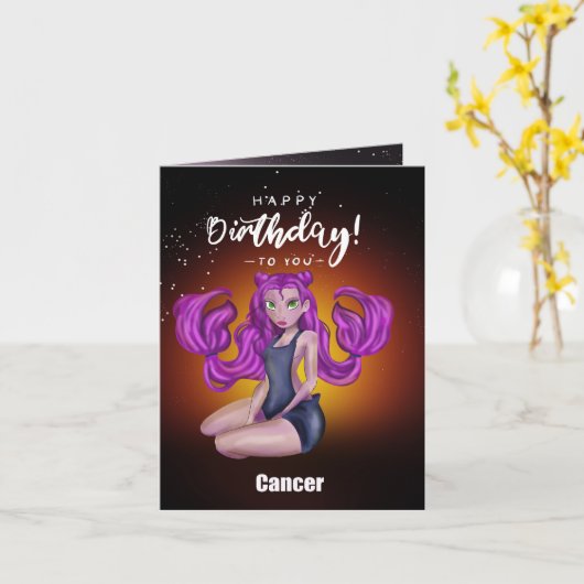 癌 カード (黄色い花)