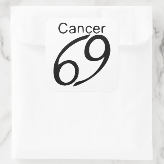 癌 スクエアシール (バッグ)