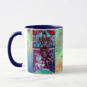 癌、チャリオットタロット星占〔占星術の〕十二宮図誕生日 マグカップ (左)