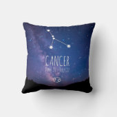 癌 |〔占星術の〕十二宮図パーソナライズされた星座 クッション (裏面)