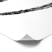 癌。〔占星術の〕十二宮図星占い標識。ブラック. ポスター (角)