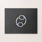 癌〔占星術の〕十二宮図記号炭炭素繊維プリント ジグソーパズル (横)