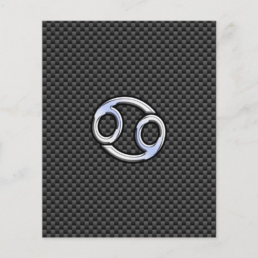 癌〔占星術の〕十二宮図記号炭炭素繊維プリント チラシ (正面)