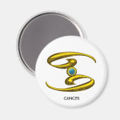 癌〔占星術の〕十二宮図誕生日宝石 マグネット (正面/裏面)