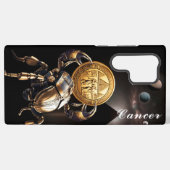 癌，〔占星術の〕十二宮図,金ゴールド,誕生,デザイン, かわいらし SAMSUNG GALAXYケース (裏面横)