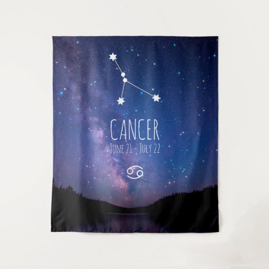 癌 |占星術パーソナライズされたタペストリー タペストリー (正面)