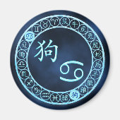 癌/犬 マグネット (正面)