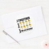 癌 – 私たちは一緒に強い ラウンドシール (封筒)