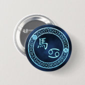 癌/馬 缶バッジ (正面&裏面)