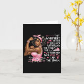 癌Iは嵐の黒人女性We衣服ピンクリブ カード (黄色い花)