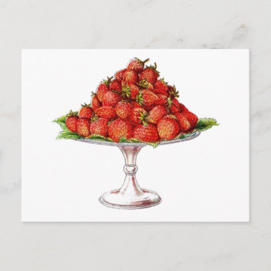 癒されるイチゴのデザイン ポストカード (正面)