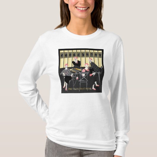 癒されるタイルをMah Jong Tシャツ (正面)