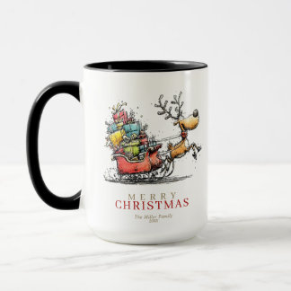 癒されるトナカイのクリスマス マグカップ