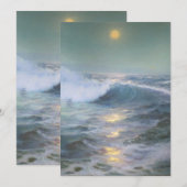 癒される夕焼けの絵 招待状 (正面/裏面)