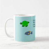 癒される海の生き物といつも背中を押してくれる言葉 コーヒーマグカップ (左)