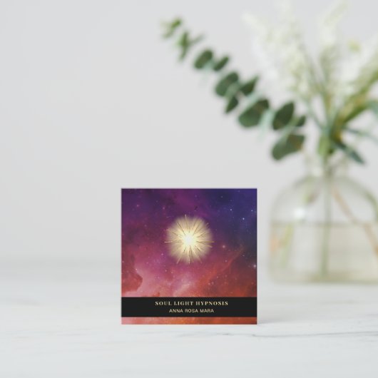 *～*癒しのエネルギー、太陽のバースト宇宙の星宇宙 スクエア名刺 (スタンド正面)