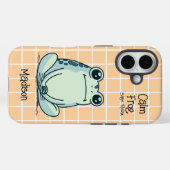 癒しのカエルが教えるリラックス かわいいカスタム Case-Mate iPhoneケース (裏面 (横))