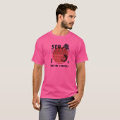 癒しのタツノオトシゴ かわいい海洋動物 野生生物 自然 Tシャツ (正面フル)