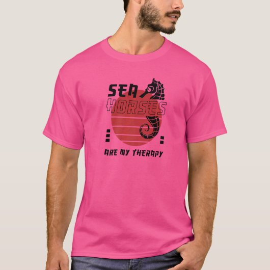 癒しのタツノオトシゴ かわいい海洋動物 野生生物 自然 Tシャツ (正面)