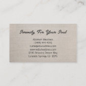 癒しのビーチ瞑想ヒーラービジネスカード 名刺 (裏面)