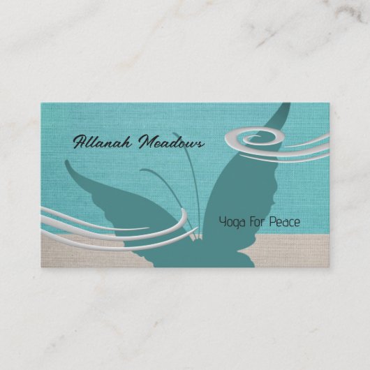 癒しのビーチ瞑想ヒーラービジネスカード 名刺 (正面)