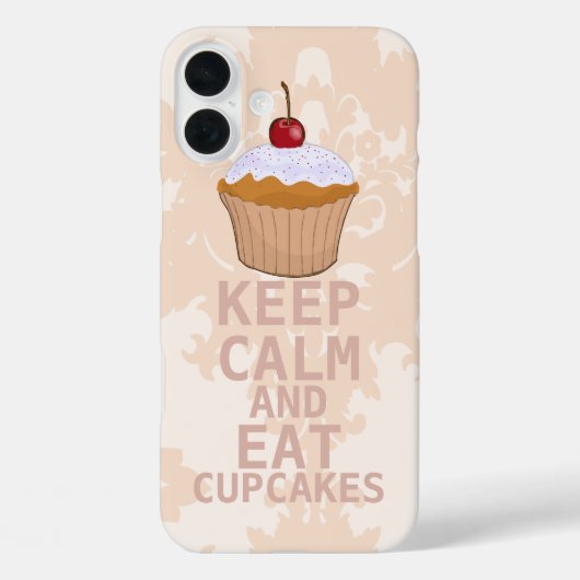 癒しのピーチ保ーダマスク食べのCalm Cupcakes Case-Mate iPhoneケース (裏面)