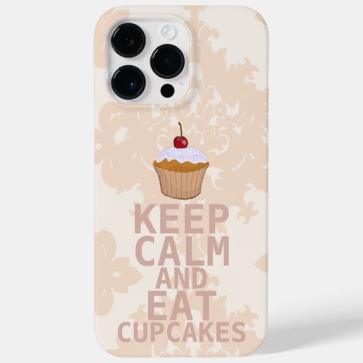 癒しのピーチ保ーダマスク食べのCalm Cupcakes Case-Mate iPhoneケース (裏面)