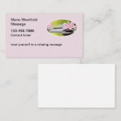 癒しのマッサージビジネスカード新しいデザイン 名刺 (正面/裏面)