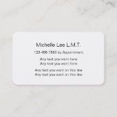 癒しのマッサージ名刺 名刺 (裏面)